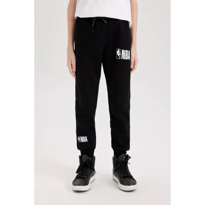 D3130 NBA Current Teams Beli Paçası Lastikli Cepli Kalın Jogger Eşofman Altı