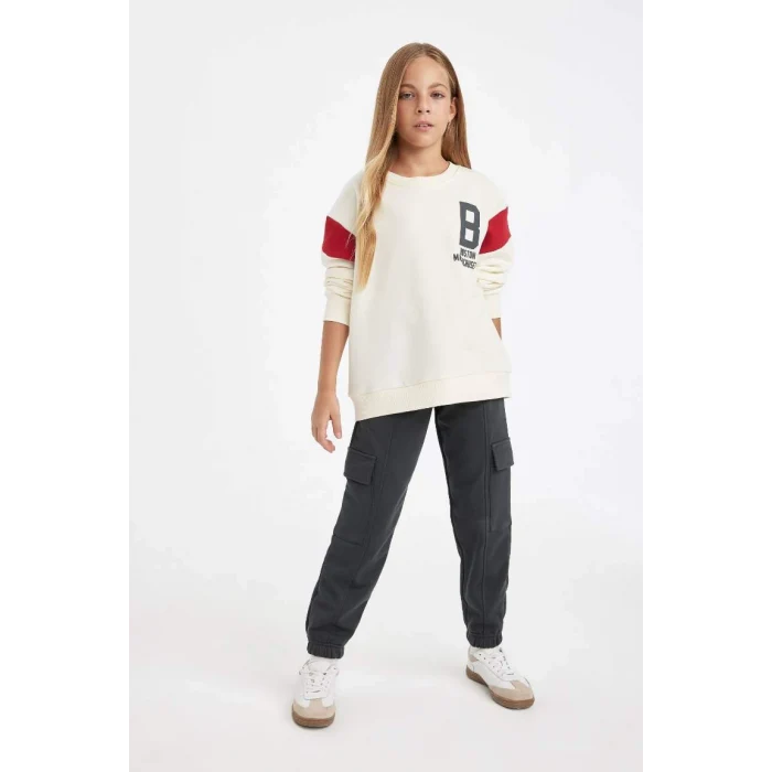 D3202 Kargo Cepli Beli Paçası Lastikli Jogger Eşofman Altı