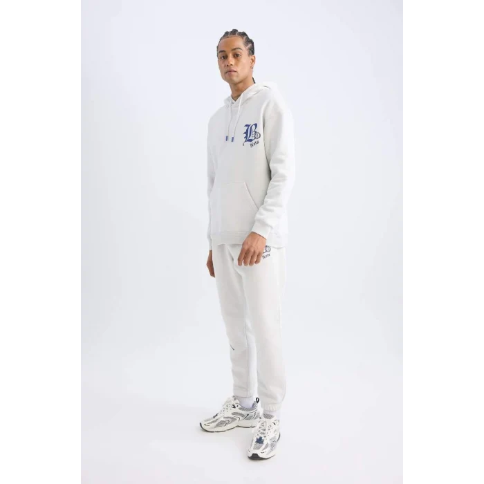 D3225 DeFactoFit Kalın Jogger Eşofman Altı NBA Brooklyn Nets Standart Fit Cepli Uzun Paça