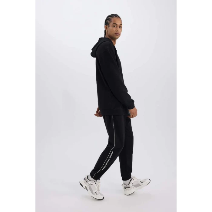 D3231 DeFactoFit Kalın Jogger NBA Wordmark Standart Fit Cepli Esnek Bantlı Paça Eşofman Altı