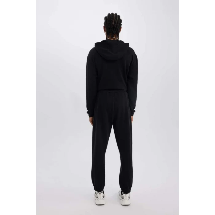 D3231 DeFactoFit Kalın Jogger NBA Wordmark Standart Fit Cepli Esnek Bantlı Paça Eşofman Altı