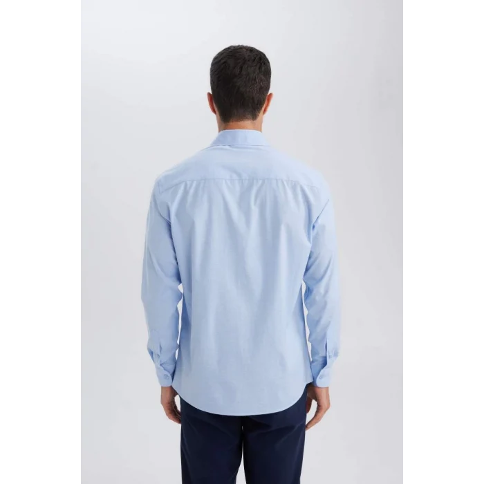 D3375 Modern Fit Poplin Uzun Kollu Gömlek