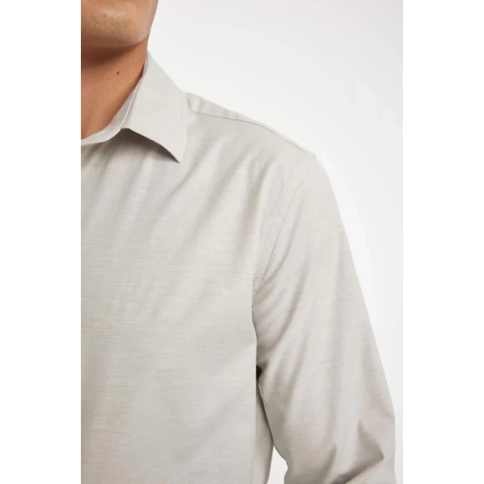 D3375 Modern Fit Poplin Uzun Kollu Gömlek