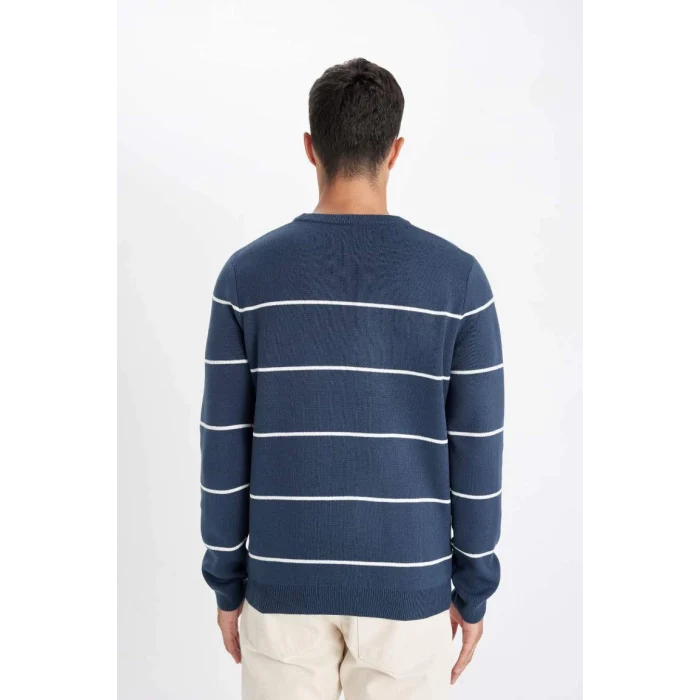 D3588 Standart Fit Bisiklet Yaka Kazak