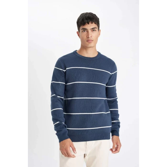 D3588 Standart Fit Bisiklet Yaka Kazak