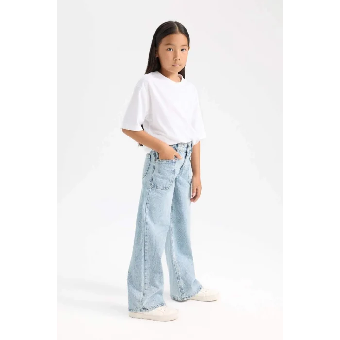 D3719 Wide Leg Geniş Bol Paça Cepli Pantolon