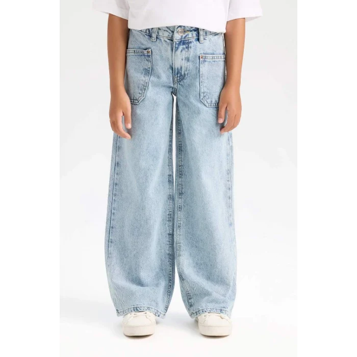 D3719 Wide Leg Geniş Bol Paça Cepli Pantolon