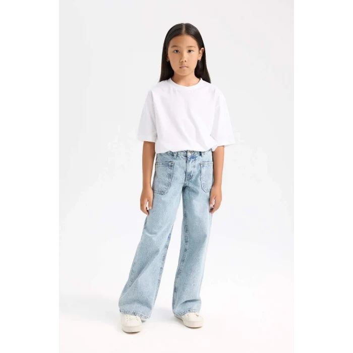 D3719 Wide Leg Geniş Bol Paça Cepli Pantolon