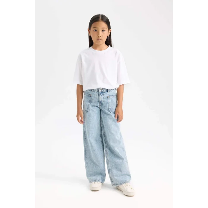 D3719 Wide Leg Geniş Bol Paça Cepli Pantolon