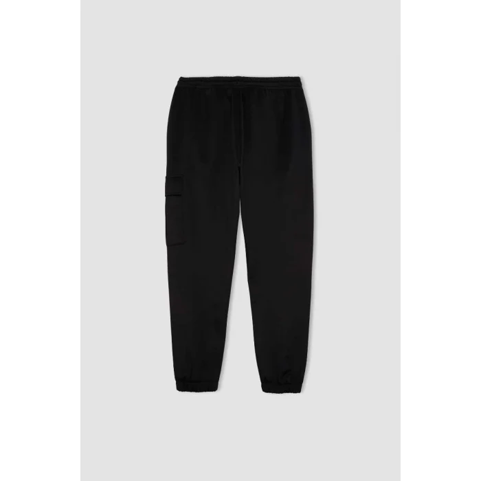 D3741 DeFactoFit Sporcu Jogger Standart Fit Beli Bağcıklı Üç Cepli Eşoftman altı