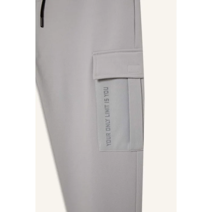 D3741 DeFactoFit Sporcu Jogger Standart Fit Üç Cepli Beli Bağcıklı Lastikli Paça Eşofman Altı