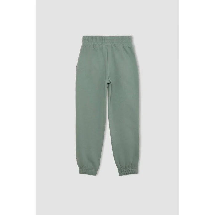 D3840 Beli Paçası Lastikli Cepli Basic Düz Kalın Jogger Eşofman Altı