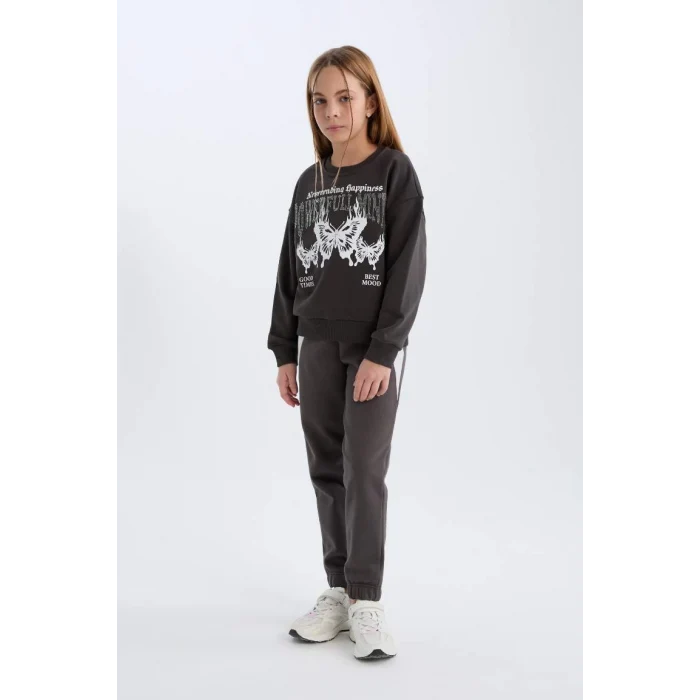 D3841 Beli Paçası Lastikli Jogger Eşofman Altı