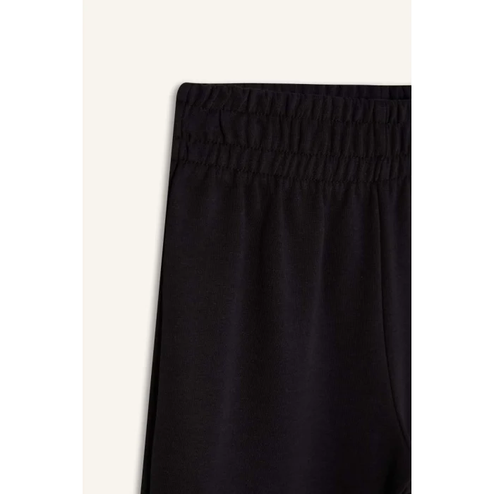 D4091 Çizgili Bisiklet Yaka Sweatshirt Beli Lastikli Jogger Eşofman Altı 2li Takım