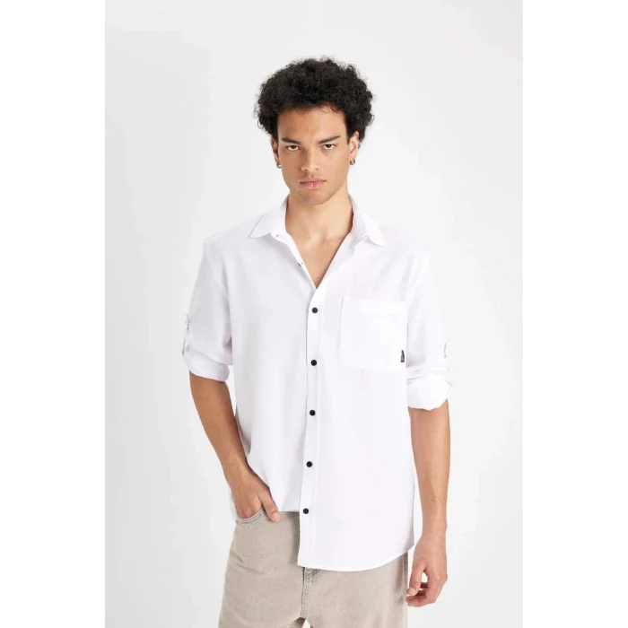 D4183 Regular Fit Uzun Kollu Gömlek