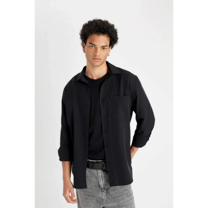D4183 Regular Fit Uzun Kollu Gömlek