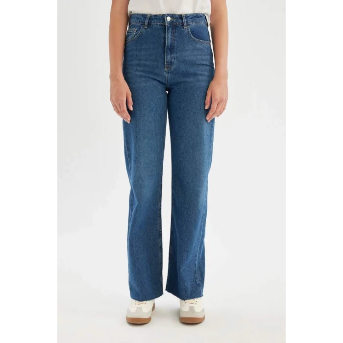 D4310 90s Wide Leg Yüksek Bel Jean Pantolon