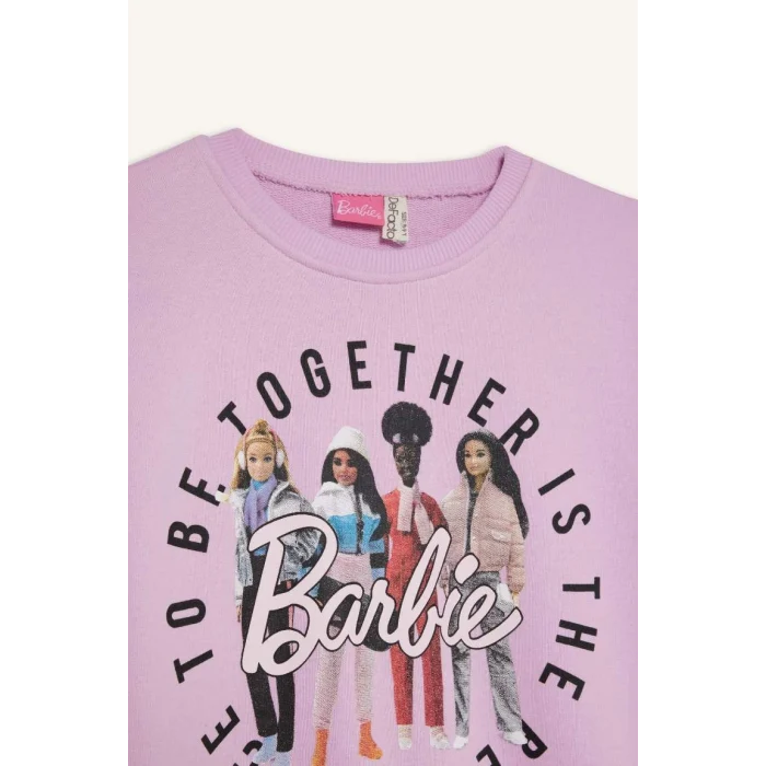 D4379 Barbie Relax Fit Bisiklet Yaka Sweatshirt