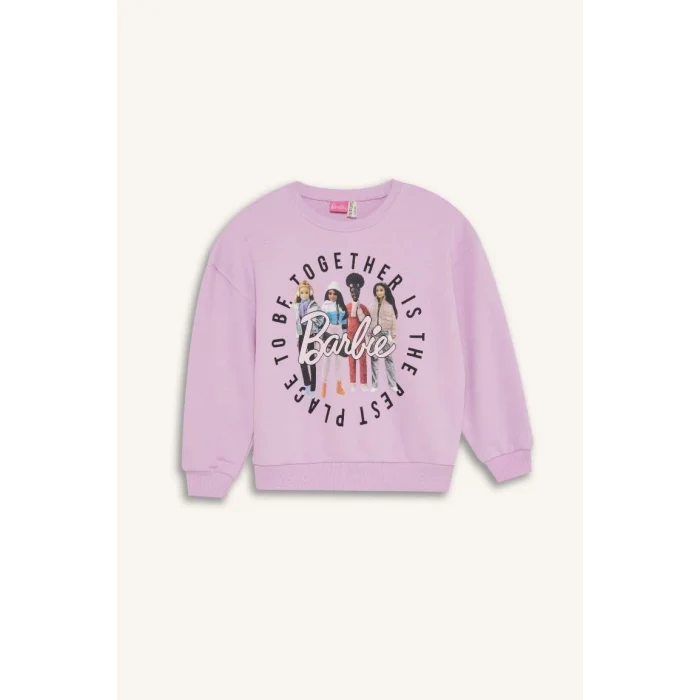 D4379 Barbie Relax Fit Bisiklet Yaka Sweatshirt