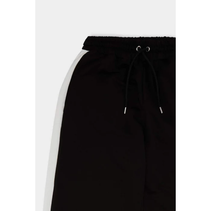 D4764 Coool Wide Leg Geniş Bol Paça BeliLastikli Bağcıklı Şeritli Eşofman Altı