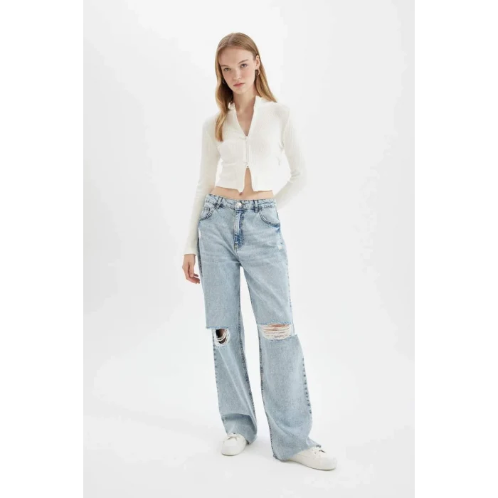 D5124 Fitted Dik Yaka Fitilli Kaşkorse Hırka