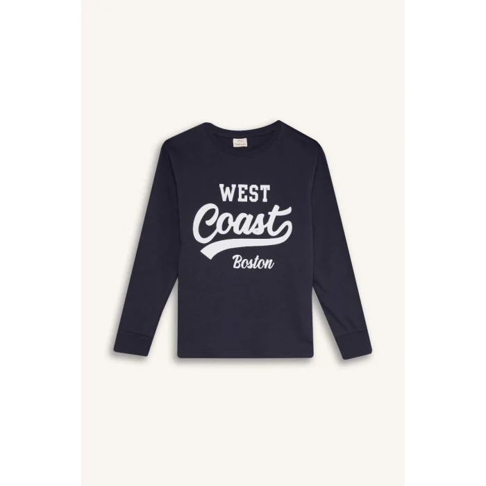 D5212 Baskılı Üst Kareli Uzun Alt Pijama Takımı