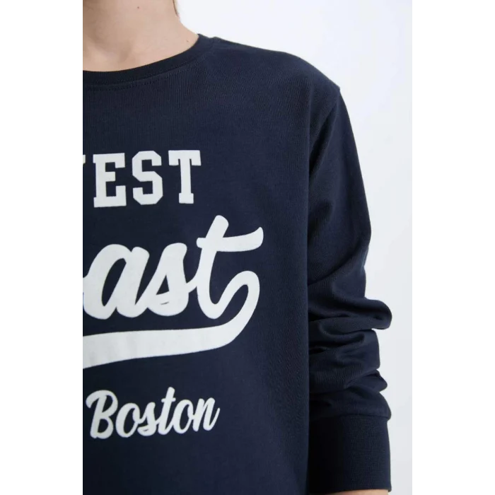 D5212 Baskılı Üst Kareli Uzun Alt Pijama Takımı