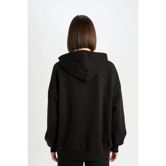 D5293 Oversize Fit Baskılı Kalın Sweat Shirt