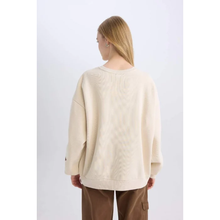 D5306 Coool Oversize Fit Baskılı Sweatshirt