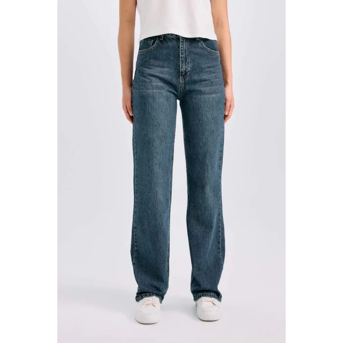 D5523 90s Wide Leg Yüksek Bel Jean Pantolon