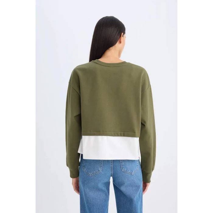 D5620 Relax Fit Bisiklet Yaka Sweatshir