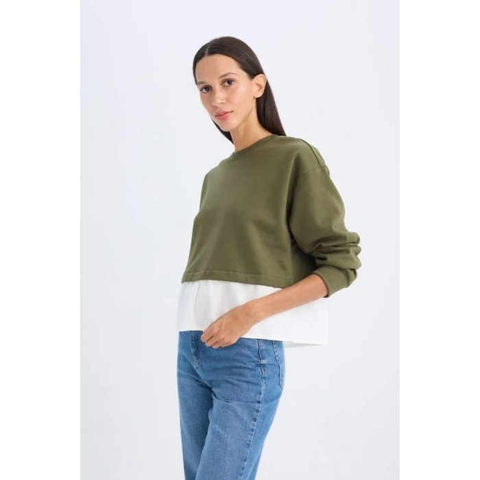 D5620 Relax Fit Bisiklet Yaka Sweatshir