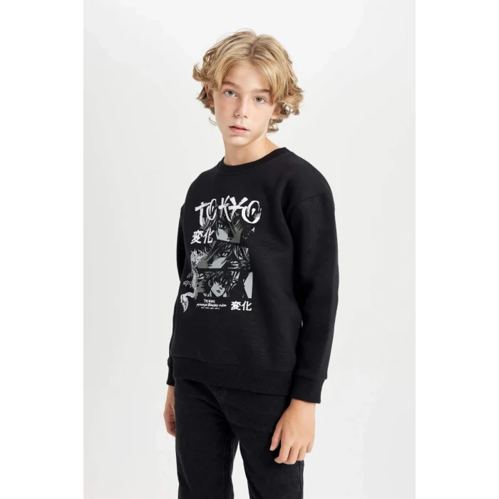 D5680 Oversize Fit Baskılı Sweatshirt