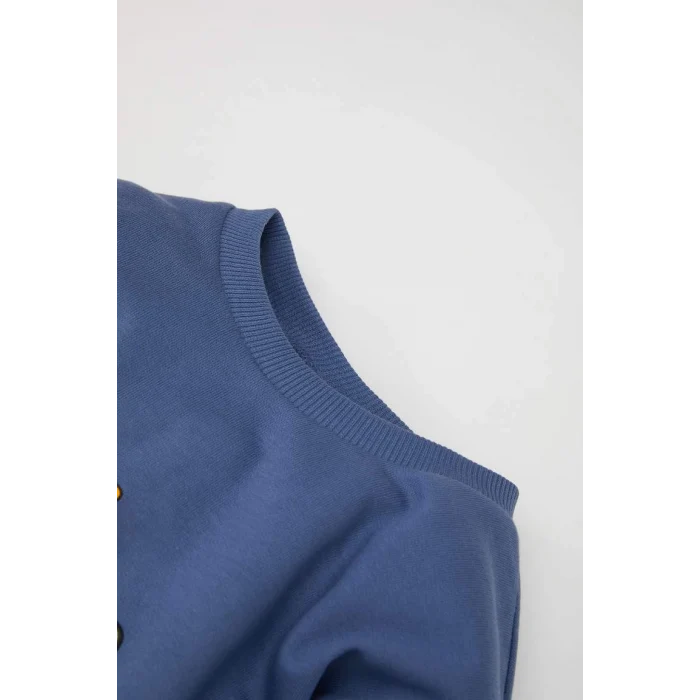 D5934 2li Takım Looney Tunes Bisiklet Yaka Sweatshirt Beli Lastikli Eşofman Altı