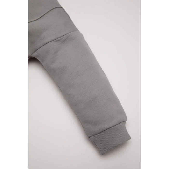 D6262 Erkek Bebek Baskılı İnce Sweatshirt Eşofman Altı 2li Takım