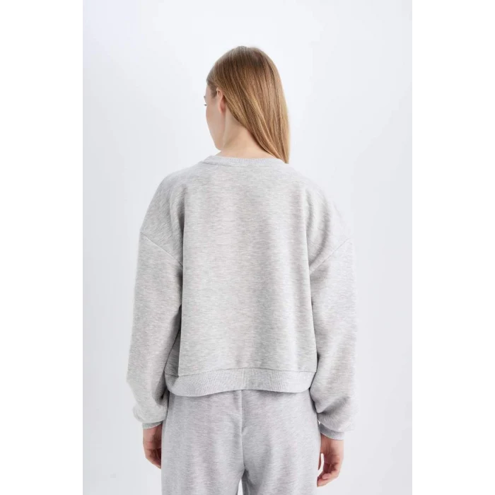 D6645 Basic Kalın Kumaş Basic Sweatshirt
