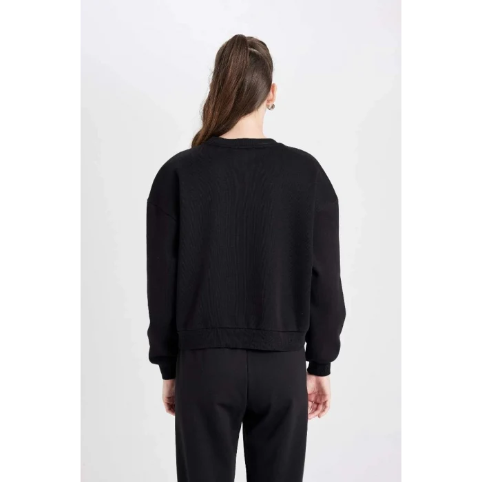 D6645 Basic Kalın Kumaş Basic Sweatshirt
