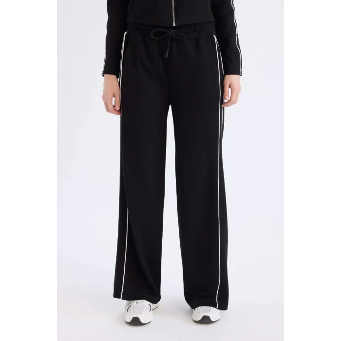 D6668 Straight Fit Cepli Düz Paça Uzun Boy Modal Eşofman Altı