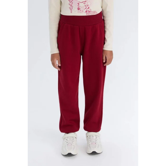 D7008 Beli Paçası Lastikli Cepli Basic Düz Jogger Eşofman Altı