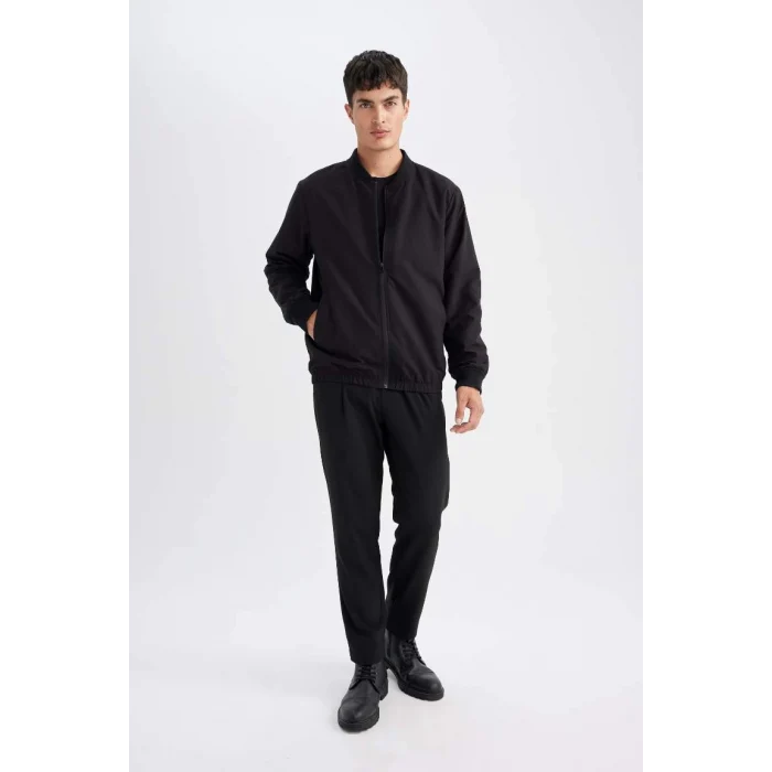 D7447 Su İtici Regular Fit Kolej Yaka Bomber Mont