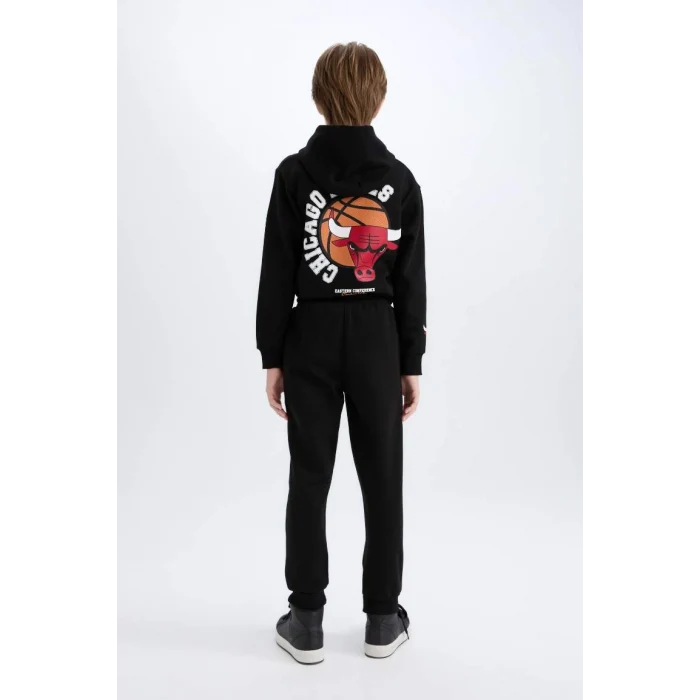 D8016 NBA Chicago Bulls Beli Paçası Lastikli Jogger Eşofman Altı