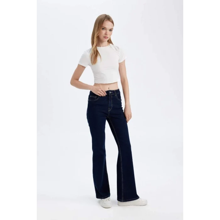 D8105 Mia Yüksek Bel Uzun Jean Pantolon