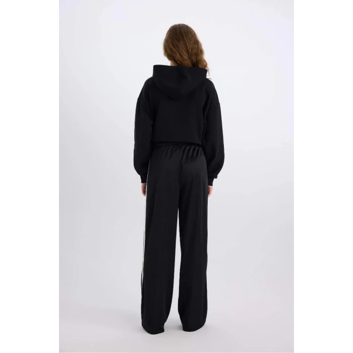 D9899 Wide Leg Geniş Paça Beli Lastikli Cepli Uzun Boy Eşofman Altı