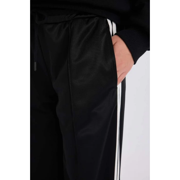 D9899 Wide Leg Geniş Paça Beli Lastikli Cepli Uzun Boy Eşofman Altı