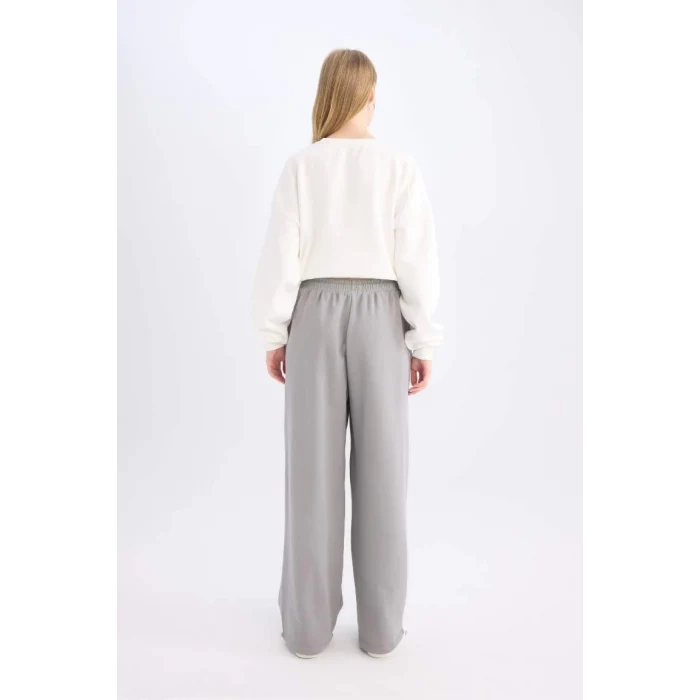 E0163 Coool Beli Lastikli Wide Leg Geniş Bol Paça Eşofman Altı