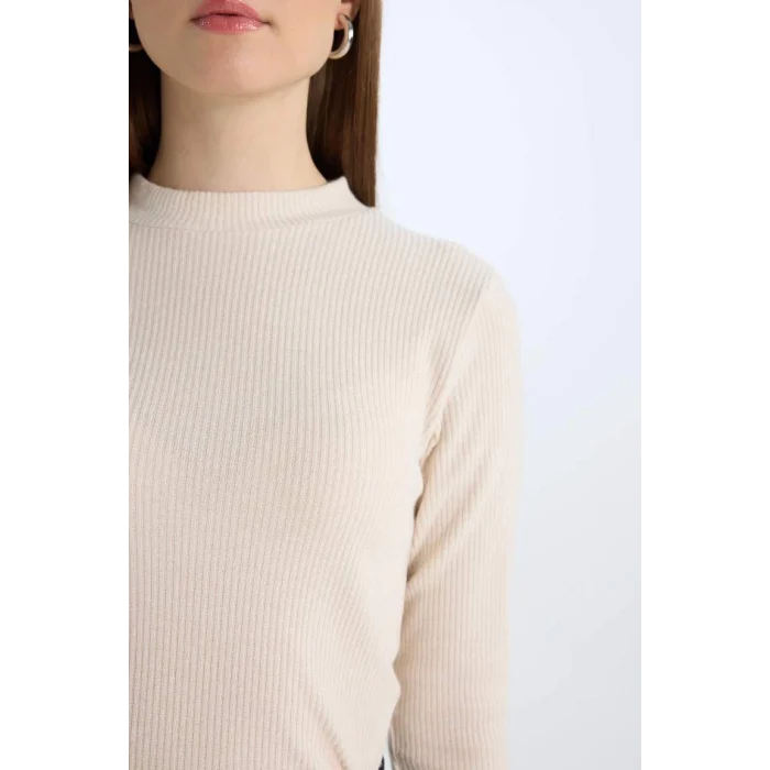 E0296 Regular Fit Fitilli Kaşkorse Uzun Kollu Tunik