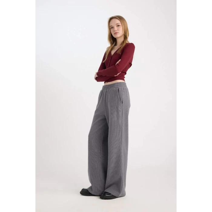 E0742 Wide Leg Cepli Eşofman Altı