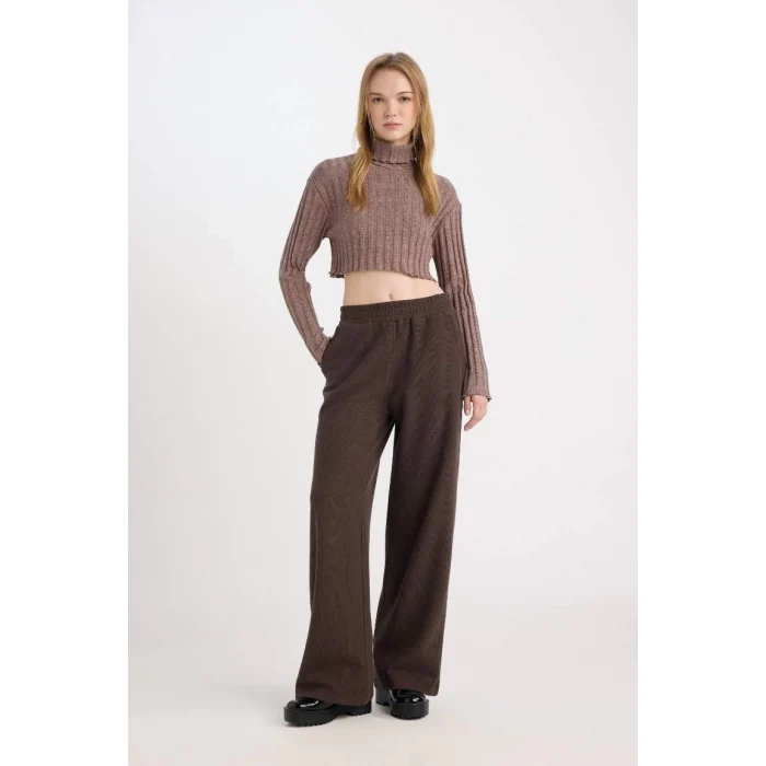 E0742 Wide Leg Cepli Eşofman Altı