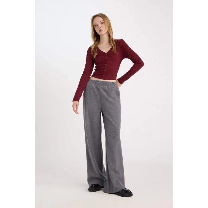 E0742 Wide Leg Cepli Eşofman Altı