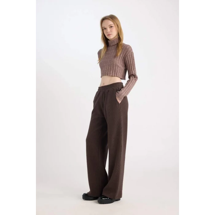 E0742 Wide Leg Cepli Eşofman Altı